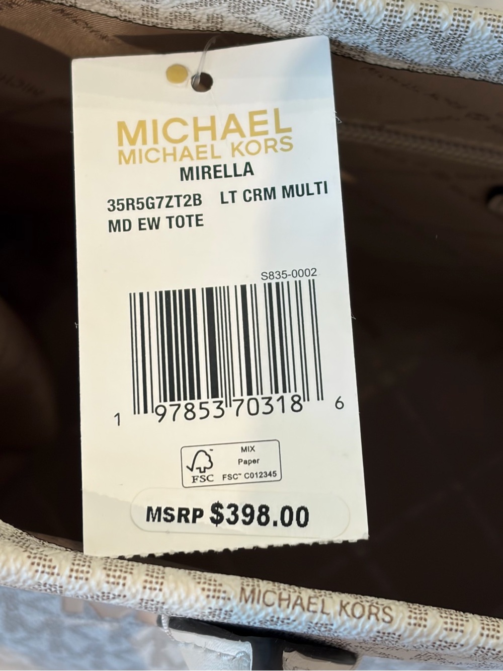 Michael Kors Mirella Medium Signature Logo Tote Shoulder Bag Crossbody - Picture 11 of 14